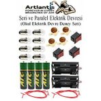 Artlantis Seri Ve Paralel Basit Elektrik Devresi 1 Paket Deney Seti Sarı Mini Duy 4 Adet Mini Ampul 8 Adet Anahtar İş Eğitimi Seti