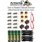 Artlantis Seri ve Paralel Basit Elektrik Devresi 1 Paket Deney Seti Sarı Mini Duy 5 Adet Mini Ampul 10 Adet Anahtar Iş Eğitimi Set - Standart