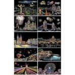 Artlantis Sihirli Gökkuşağı Kazıma Kağıdı A4 10 Yaprak 1 Paket A 4 20 x 30 cm Siyah Sihirli Kağıt Rainbow Paper - Standart
