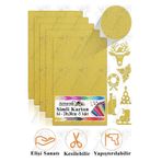 Artlantis Simli Karton A4 20x30 cm 5 li 1 Paket Simli Fon Kartonu Parıltılı Kağıt Anasınıfı Kreş Etkinlik Proj