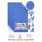 Artlantis Simli Karton A5 15x20 cm 5 li 1 Paket Simli Fon Kartonu Parıltılı Kağıt Anasınıfı Kreş Etkinlik Proj