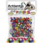 Artlantis Simli Ponpon 10 mm 100'lü 1 Paket Karışık Renk Pon Pon 10 mm Pompom 1 cm - Renkli
