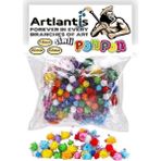 Artlantis Simli Ponpon 10 mm 20 mm 30 mm 85 Li Set 1 Paket Karışık Renk Pon Pon 1 cm 2 cm 3 cm Pompom - Renkli