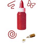 Artlantis Simli Yapıştırıcı 50 gr 1 Adet Bubu Simli Uhu 6 Lı Anasınıfı Kreş Süsleme Etkinlik Yıkanabilir Zararsız - Kırmızı