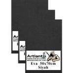 Artlantis Siyah Eva 50 x 70 cm 3 Adet Eva Süngeri Okul Kreş Anasınıfı Elişi Etkinlikleri - Standart - 50x70cm