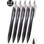Artlantis Siyah Jel Uçlu Pilot Kalem 5 Adet Uniball Jetstream SXN-150S 1.0 mm Basmalı Pilot Kalem Roller Uçlu Likit Mürekkepli - 1.0mm - Standart