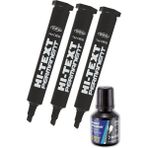 Artlantis Siyah Kesik Uçlu Markör Permanent Kalem 3 Adet Hı-Text Marker Mürekkep Siyah 30 ml 1 Adet Brons Koli Kalemi - Standart - 1-5 mm