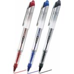 Artlantis Siyah Mavi Kırmızı Pilot Kalem UB-200 Vision Elite 0.8mm 3 Adet Uniball Pilot Kalem 0.8 mm Roller Uçlu Pilot Kalem İnce