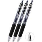 Artlantis Siyah Pilot Kalem 3 Adet Uniball Signo Micro 207 0.5 mm Roller Uçlu Pilot Kalem UMN-207 Inci Uçlu Likit Mürekkepli Jel - Standart - 0.5mm