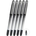 Artlantis Siyah Pilot Kalem 5 Adet Uniball Eye Needle 0.5 mm Iğne Uçlu Pilot Kalem UB-185 S Iğne Uçlu Likit Mürekkep Jel Kalem - Standart - 0.5mm