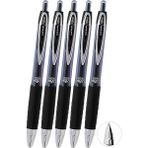 Artlantis Siyah Pilot Kalem 5 Adet Uniball Signo Micro 207 0.5 mm Roller Uç Kalem UMN-207 Inci Uçlu Likit Mürekkepli Jel Kalem - Standart - 0.5mm