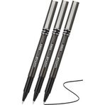 Artlantis Siyah Pilot Kalem UB-155 Micro Deluxe 3 Adet Uniball Pilot Kalem 0.5 mm Roller Uçlu Pilot Kalem İnce Uçlu Likit Mürekkep