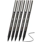 Artlantis Siyah Pilot Kalem UB-155 Micro Deluxe 5 Adet Uniball Pilot Kalem 0.5 mm Roller Uçlu Pilot Kalem İnce Uçlu Likit Mürekkep
