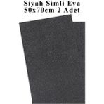 Artlantis Siyah Simli Eva 50X70 cm 2 Adet Simli Eva Süngeri Okul Kreş Anasınıfı Elişi Etkinlikleri - Standart - 50x70cm