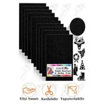 Artlantis Siyah Simli Karton A3 30x40 cm 10 lu 1 Paket Simli Fon Kartonu Parıltılı Kağıt Anasınıfı Kreş Etkinlik Proje