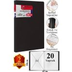 Artlantis Siyah Sunum Dosyası 20 Li 2 Adet Poşet Dosyalı Katalog Dosyası 20 Poşetli Kendinden Dosya Plastik Kapaklı - 10 lu - Standart