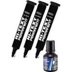 Artlantis Siyah Yuvarlak Uçlu Markör Permanent Kalem 3 Adet Hı-Text Marker Mürekkep Siyah 30 ml 1 Adet Brons Koli Kalemi - Standart