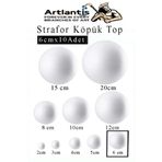 Artlantis Strafor Köpük Top 6 cm 10 Adet Köpük Top Küre Toplar Yuvarlak Strafor Köpük Top Okul Deney Hobi Sanat