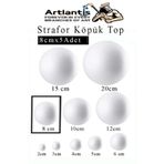 Artlantis Strafor Köpük Top 8 cm 5 Adet Köpük Top Küre Toplar Yuvarlak Strafor Köpük Top Okul Deney Hobi Sanat