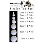 Artlantis Strofor Köpük Top 2cm 3cm 4cm 5cm 6cm 8cm 10cm 24 Adet Yuvarlak Strafor Top Küre Okul Deney Köpük Toplar Beyaz