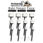 Artlantis Sünger Rulo Fırça 12 Li 1 Paket Siyah Plastik Saplı Boyama Süngeri Sanatsal Sünger Boya Fırçası Parmak Guaj Akrilik Boya Çok Renkli