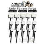 Artlantis Sünger Rulo Fırça 15 Li 1 Paket Siyah Plastik Saplı Boyama Süngeri Sanatsal Sünger Boya Fırçası Parmak Guaj Akrilik Boya Çok Renkli