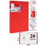 Artlantis Sunum Dosyası 20 li 1 Paket Poşet Dosyalı Katalog Dosyası 20 Poşetli Kendinden Dosya Plastik Kapaklı