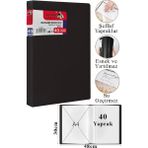 Artlantis Sunum Dosyası 60 Lı 1 Paket Poşet Dosyalı Katalog Dosyası 60 Poşetli Kendinden Dosya Plastik Kapaklı - Siyah - A4