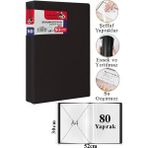 Artlantis Sunum Dosyası 80 Li 1 Paket Poşet Dosyalı Katalog Dosyası 80 Poşetli Kendinden Dosya Plastik Kapaklı - Siyah - A4