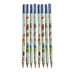 Artlantis Süper Kahramanlar Yuvarlak Kurşun Kalem 8 Adet 1 Paket Fatih Kurşun Kalem HB Siyah Kurşun Kalem Süper Kahramanlar Desenli HB Kalem