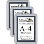 Artlantis Tak Çıkar Rondo Çerçeve A4 21 x 30 cm 5 Adet - Gri - Standart