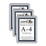 Artlantis Tak Çıkar Rondo Çerçeve A4 21x30 cm 3 Adet Açılır Kapanır Çerçeve Aç Kapa Çerçeve A4 Afiş Çercevesi