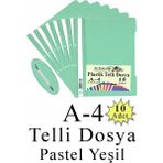 Artlantis Telli Dosya Pastel Yeşil A4 Ölçülerde Ekonomik Şeffaf Kapaklı Kırtasiye
