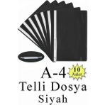 Artlantis Telli Dosya Plastik A4 10 Lu 1 Paket Poşet Dosyalara Uyumlu Ekonomik Şeffaf Kapak Telli Dosya Okul Büro Ofis - Siyah