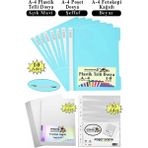 Artlantis Telli Dosya Plastik A4 10 Lu Poşet Dosya 50 Li A4 Fotokopi Kağıdı 100 Adet 1 Paket Ekonomik Şeffaf Kapak Dosya - Açık Mavi