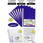Artlantis Telli Dosya Plastik A4 10 Lu Poşet Dosya 50 Li A4 Fotokopi Kağıdı 100 Adet 1 Paket Ekonomik Şeffaf Kapak Dosya - Lacivert