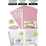 Artlantis Telli Dosya Plastik A4 10 Lu Poşet Dosya 50 Li A4 Fotokopi Kağıdı 100 Adet 1 Paket Ekonomik Şeffaf Kapak Dosya - Pastel Pembe