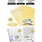 Artlantis Telli Dosya Plastik A4 10 Lu Poşet Dosya 50 Li A4 Fotokopi Kağıdı 100 Adet 1 Paket Ekonomik Şeffaf Kapak Dosya - Pastel Sarı