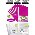 Artlantis Telli Dosya Plastik A4 10 Lu Poşet Dosya 50 Li A4 Fotokopi Kağıdı 100 Adet 1 Paket Ekonomik Şeffaf Kapak Dosya - Pembe