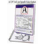 Artlantis Telli Eskiz Defteri A3 Spiralli 50 Yaprak 1 Adet 120 gr 297x420 mm Karakalem Sketch Book Üstten Açıl