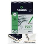 Artlantis Telli Eskiz Defteri Canson 1557 A4 Spiralli 40 Yaprak 1 Adet 120 Gr 210x297 Mm Üstten Açılmalı Karakalem Sketch Book Çok Renkli