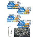 Artlantis Toplu İğne 20 Gr 28 Mm 4 Paket Yaklaşık 600 Adet Nikel Kaplı Toplu İğne Düğün Nişan Takı İğnesi Okul Ofis Büro Gri