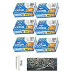 Artlantis Toplu İğne 20 Gr 28 Mm 6 Paket Yaklaşık 900 Adet Nikel Kaplı Toplu İğne Düğün Nişan Takı İğnesi Okul Ofis Büro Gri
