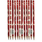 Artlantis Türk Bayraklı Yuvarlak Kurşun Kalem 12 Adet 1 Paket Fatih Kurşun Kalem 2B Siyah Kurşun Kalem Türk Bayrak Desenli 2 B Kal