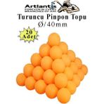 Artlantis Turuncu Pinpon Topu 20 Adet Masa Tenis Topu Evcil Hayvan Kedi Oyuncağı Okul Sınıf Etkinlik Deney Topu - Standart