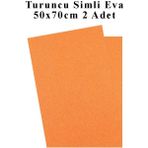 Artlantis Turuncu Simli Eva 50X70 cm 2 Adet Simli Eva Süngeri Okul Kreş Anasınıfı Elişi Etkinlikleri - Standart - 50x70cm