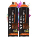 Artlantis Turuncu Sprey Boya 200 ml 2 Adet Hızlı Kuruyan Profesyonel Ahşap Plastik Demir Metal Cam Porselen Duvar Renkli