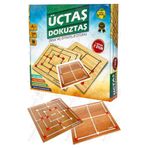 Artlantis Üç Taş ve Dokuz Taş Oyunu Ahşap Tabla 1 Paket Üçtaş ve Dokuztaş Zeka ve Strateji Kutu Oyunu