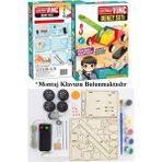 Artlantis Vinç Deney Seti 1 Paket Vinç Maketi Dc Motor Ahşap Vinç Pilli Deney Bilim Okul Hobi Etkinlik - Siyah - Standart