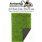 Artlantis Yapay Çim A4 20x30 cm 1 Adet A4 Boyutunda Maket Çim Dekorati Yapay Çim Halı Teraryum Suni Çim